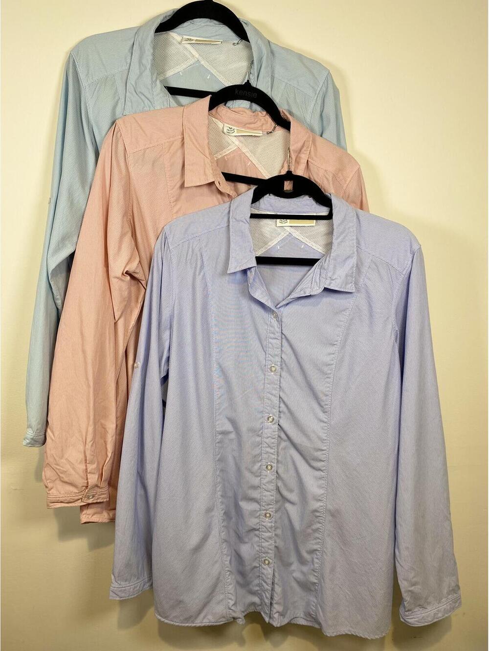 Lot of 3 ExOfficio Insect Shield Long Sleeve Button-Up Shirt - Size XL
